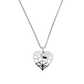 SILVER HEART OF YORKSHIRE SMALL DOUBLE PENDANT DC FINE BELCHER 18"