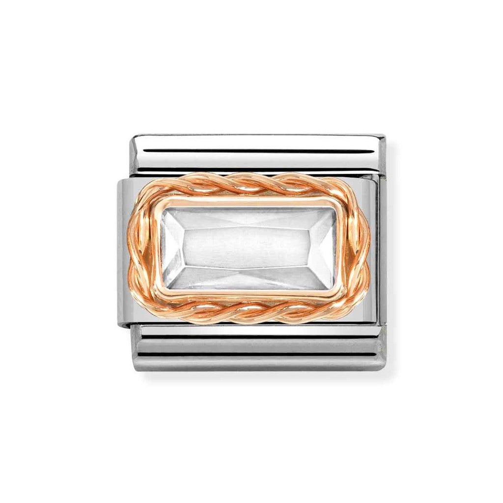 NOM ROSE GOLD WHITE - FACET BAGUETTE ST