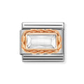 NOM ROSE GOLD WHITE - FACET BAGUETTE ST