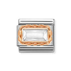 NOM ROSE GOLD WHITE - FACET BAGUETTE ST