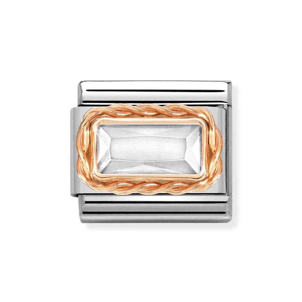 NOM ROSE GOLD WHITE - FACET BAGUETTE ST