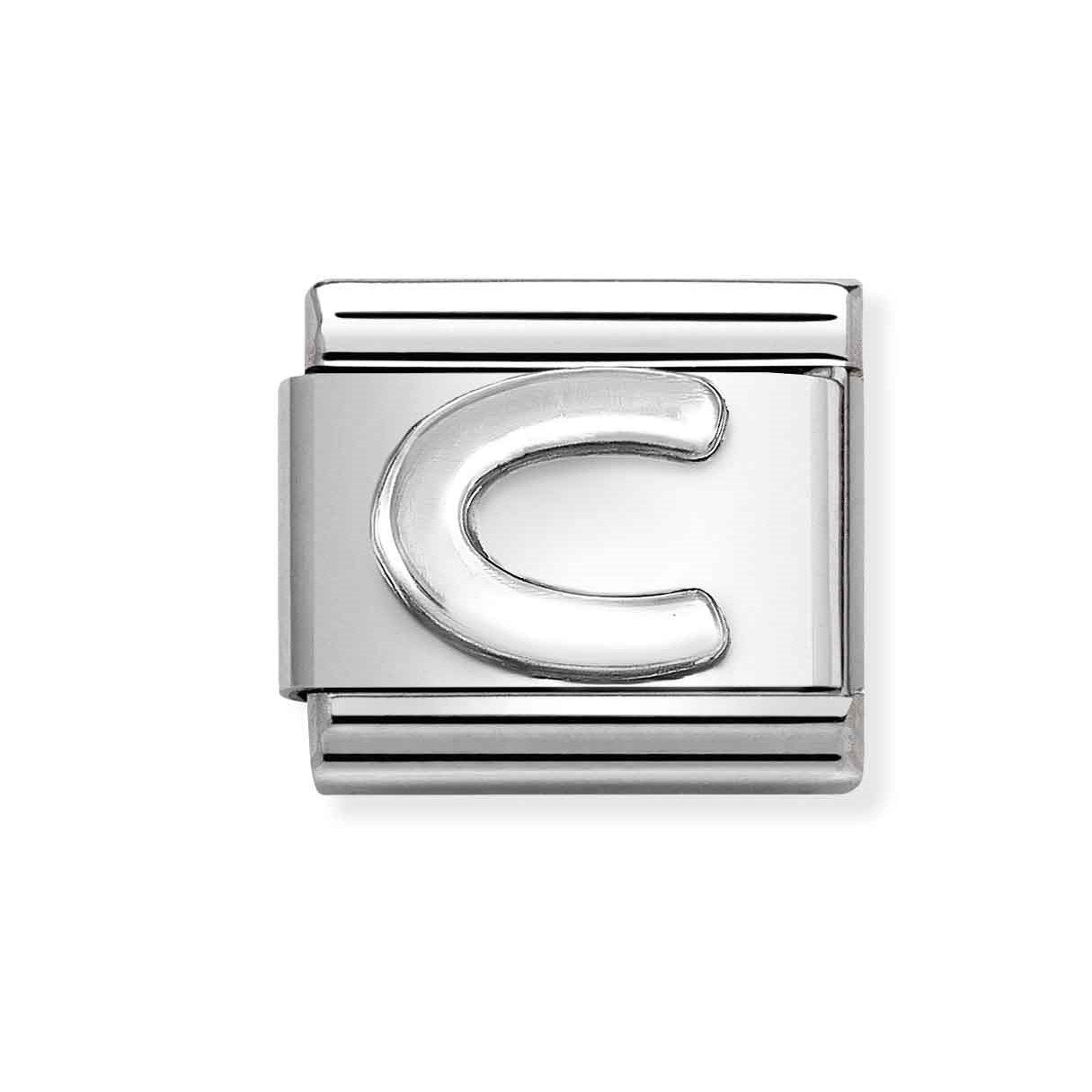 NOM SILV C OXIDISED INITIAL - LETTER