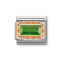 NOM ROSE GOLD GREEN - FACET BAGUETTE ST