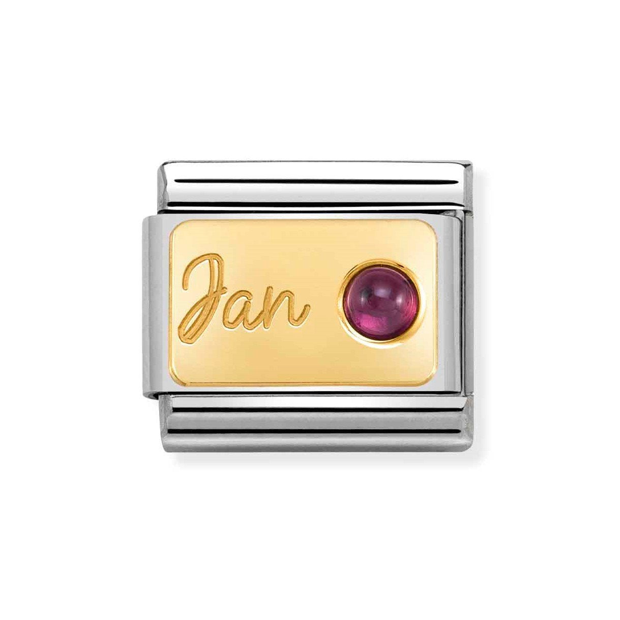 NOM JANUARY GARNET GOLD - MONTH STONE