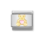 NOM BEAR PINK HEART ENAMEL - SYMBOLS