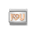 NOM I HEART YOU CZ ROSE GOLD - CZ SYMBOL