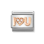 NOM I HEART YOU CZ ROSE GOLD - CZ SYMBOL
