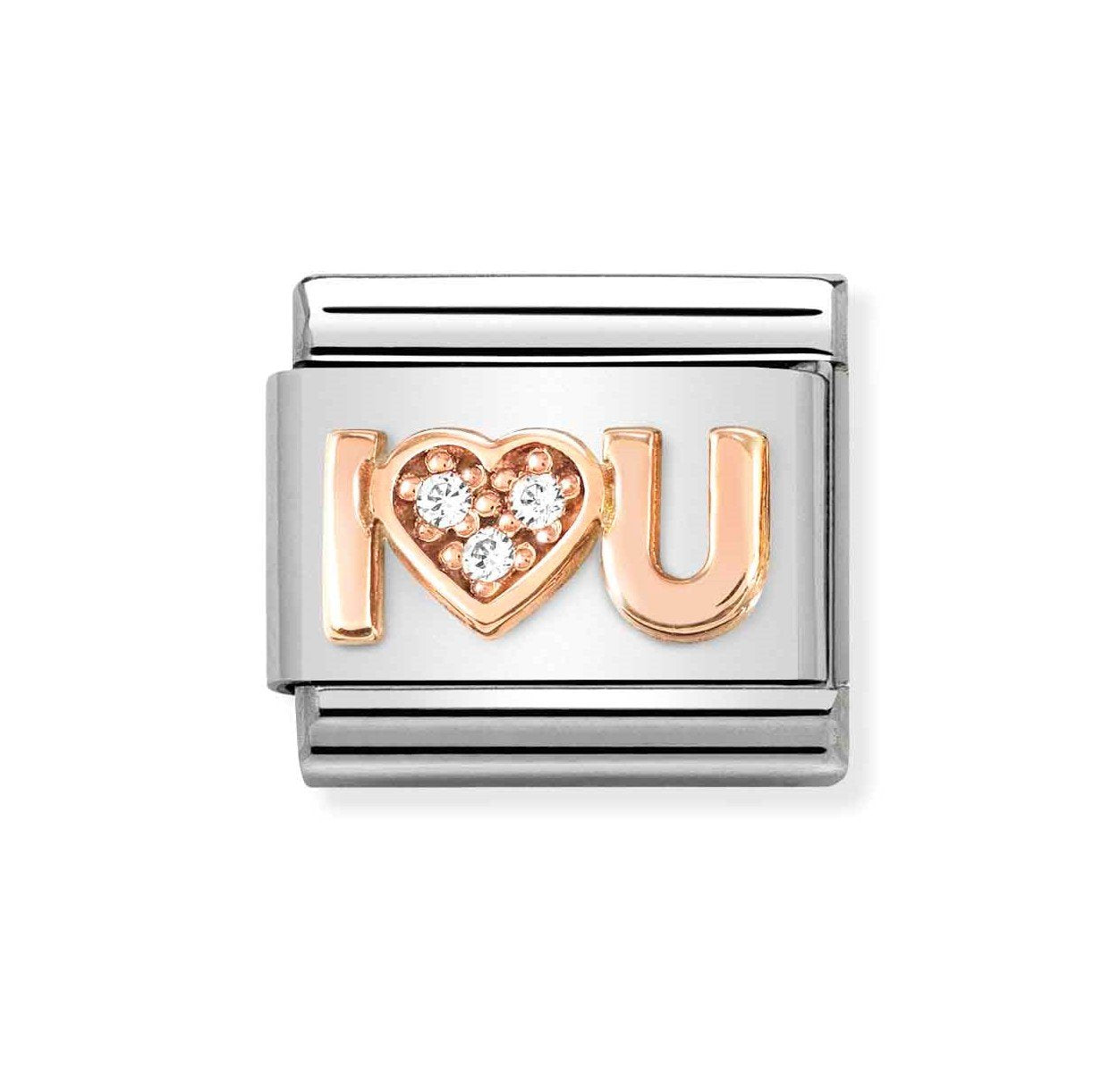 NOM I HEART YOU CZ ROSE GOLD - CZ SYMBOL