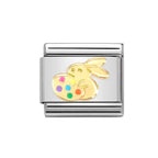 NOM EASTER RABBIT WITH EGG ENAMEL - SYMBOLS