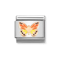 NOM ROSE GOLD RAINBOW BUTTERFLY ENAMEL