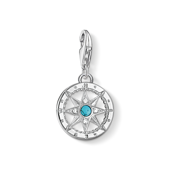 T SABO SILV COMPASS CHARM