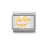 NOM BABY PRAM PINK ENAMEL - SYMBOLS