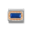 NOM ROSE GOLD BLUE - FACET BAGUETTE ST