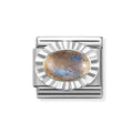 NOM LABRADORITE DIA CUT OVAL - SILV SH