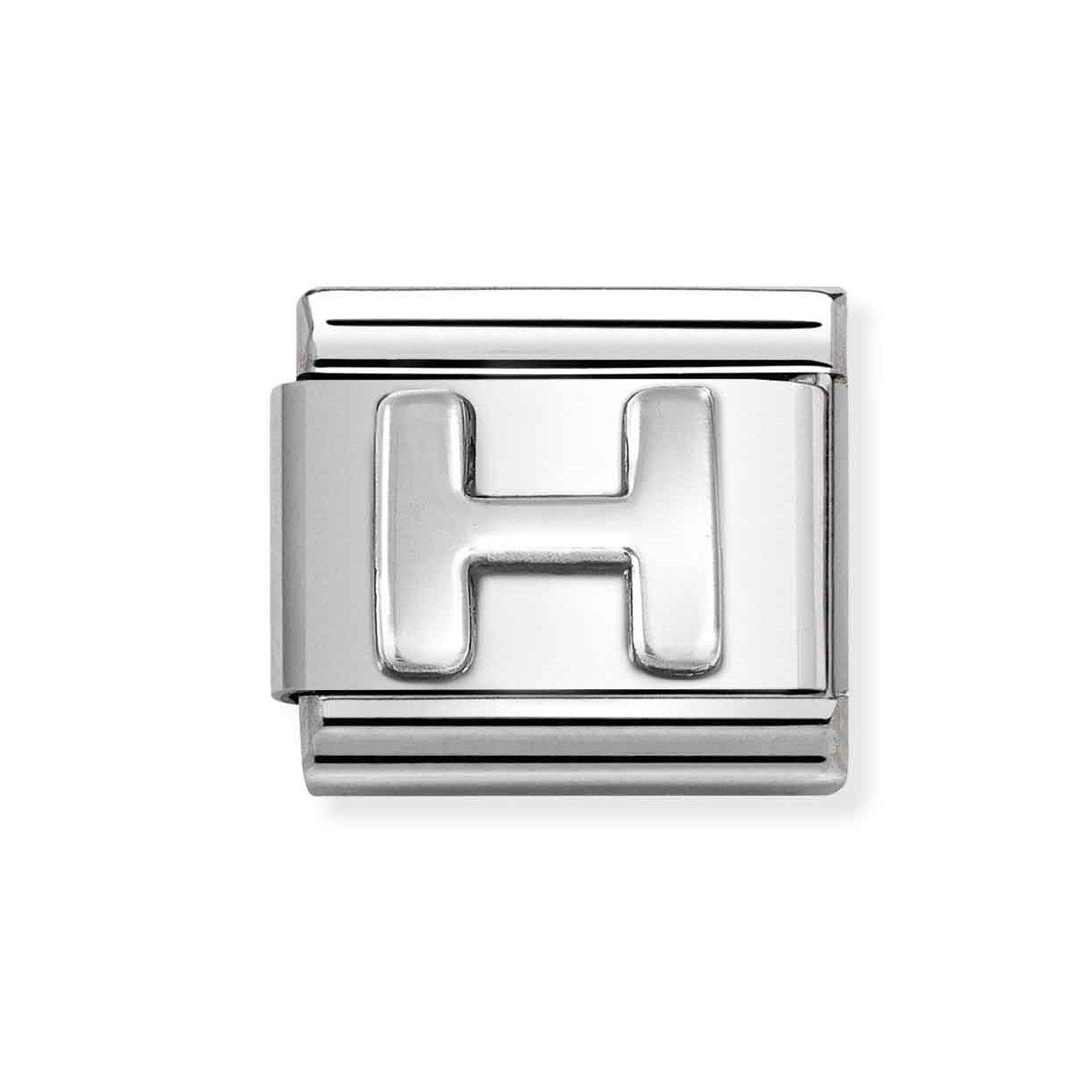 NOM SILV H OXIDISED INITIAL - LETTER