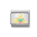 NOM EASTER CHICK WITH FLOWER ENAMEL - SYMBOLS