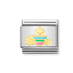 NOM EASTER CHICK WITH FLOWER ENAMEL - SYMBOLS