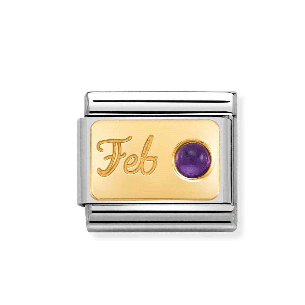 NOM FEBRUARY AMETHYST GOLD - MONTH STONE