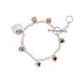 SILV RGP HEART OF YORKSHIRE T BAR BRACELET