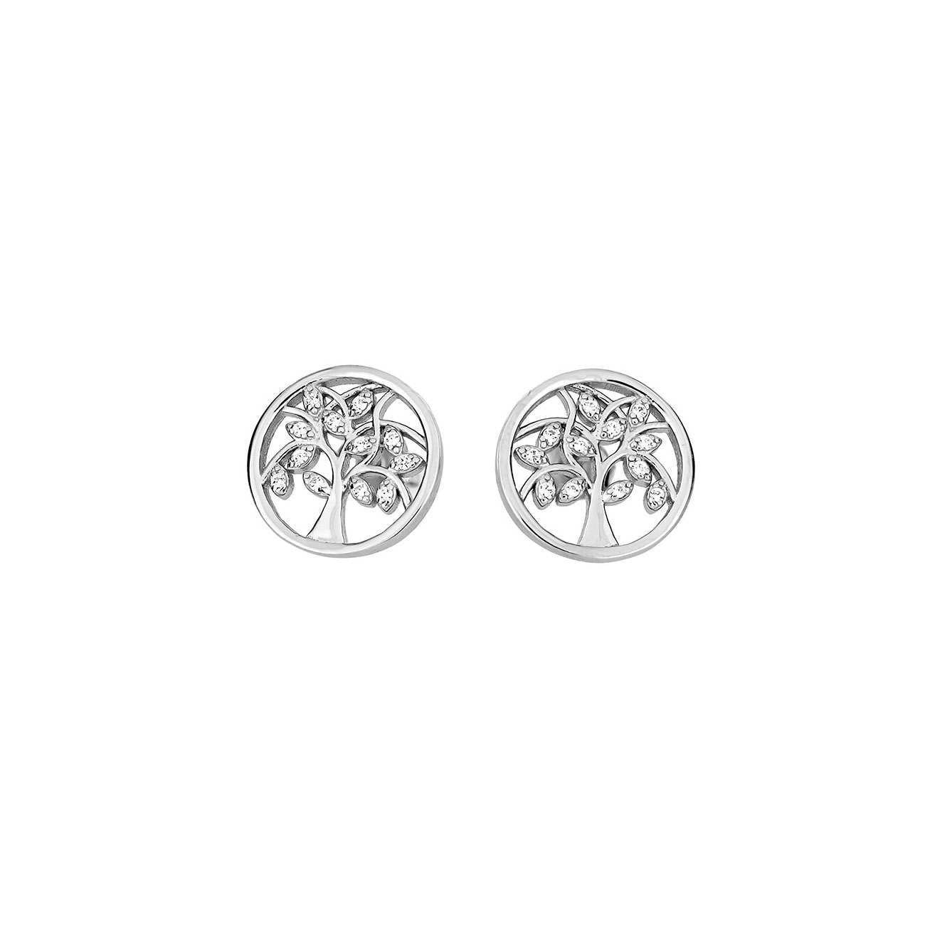 SILV CZ TREE OF LIFE RP RND STUD