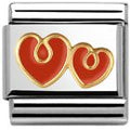 NOM RED DBLE HEARTS - ELEGANCE
