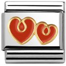 NOM RED DBLE HEARTS - ELEGANCE