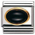 NOM AGATE OVAL BLK - OVAL HARD