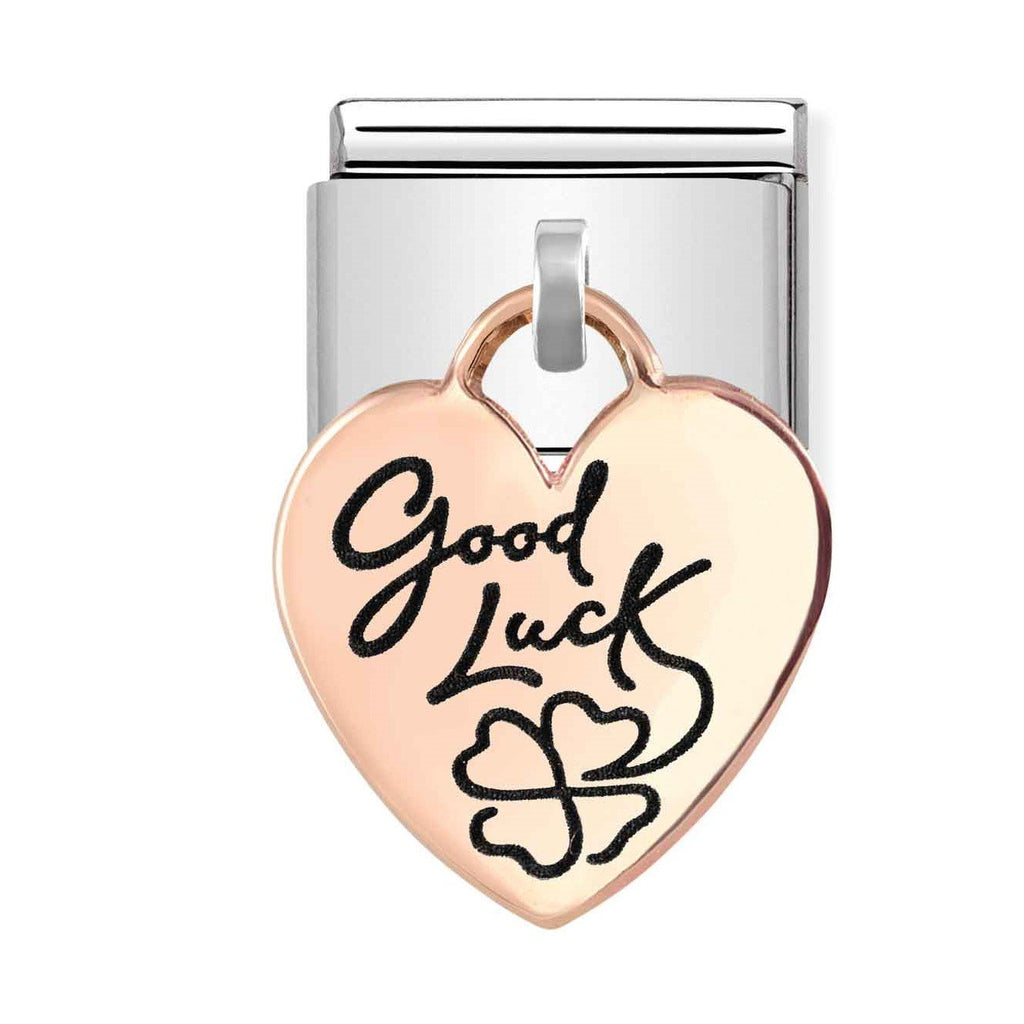NOM RG HEART GOOD LUCK DANGLE CHARM