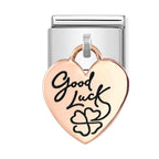 NOM RG HEART GOOD LUCK DANGLE CHARM