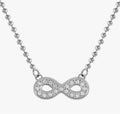 134001/024 NOM SS BEAD LINK CH & CZ INFINITY PEND - DAMORE
