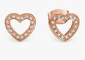 134005/022 NOM SS RGP CZ HEART STUD ERS - DAMORE