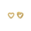 NOM SS GP CZ HEART STUD ERS - DAMORE