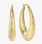 134320/012 Nomination Ecclettica Gold Coloured Steel Large Hoop Earrings