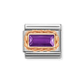 NOM ROSE GOLD PURPLE - FACET BAGUETTE ST