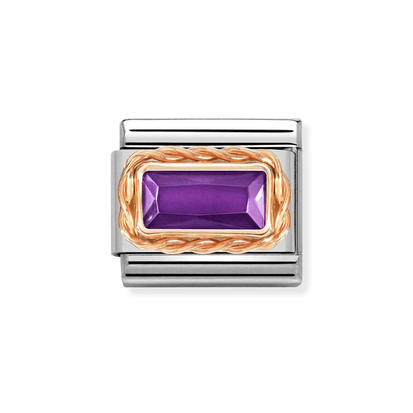 NOM ROSE GOLD PURPLE - FACET BAGUETTE ST