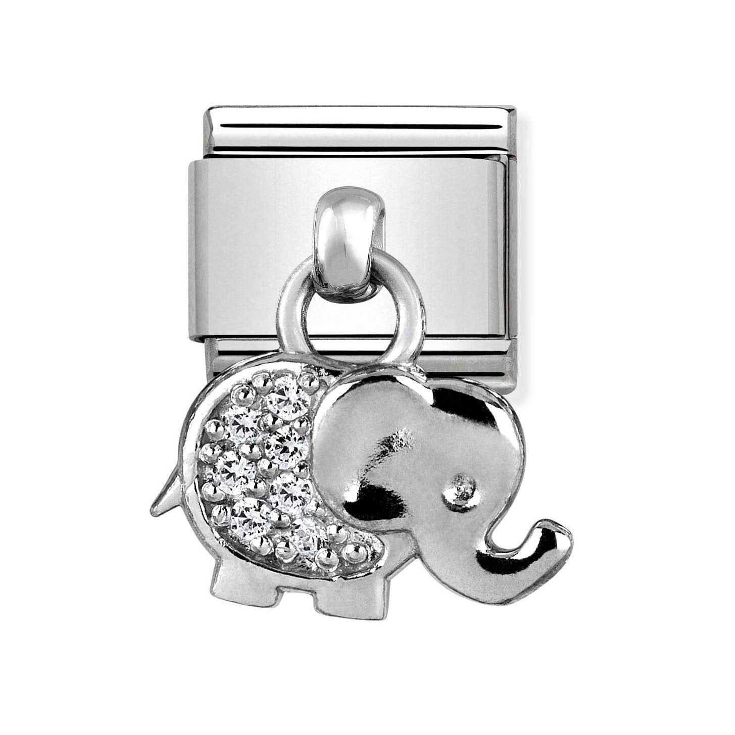 NOM CZ ELEPHANT DANGLE - CHARMS