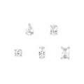 149804/008 NOM SIL CZ RECT SHAPE STUD ERS - COLOR WAVE