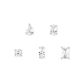 149804/008 NOM SIL CZ MARQ SHAPE STUD ERS - COLOR WAVE