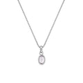 SILV OCTOBER PEND HOT DIAMONDS 16-18" BOX CHAIN