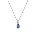 SILV SEPTEMBER PEND HOT DIAMONDS 16-18" BOX CHAIN