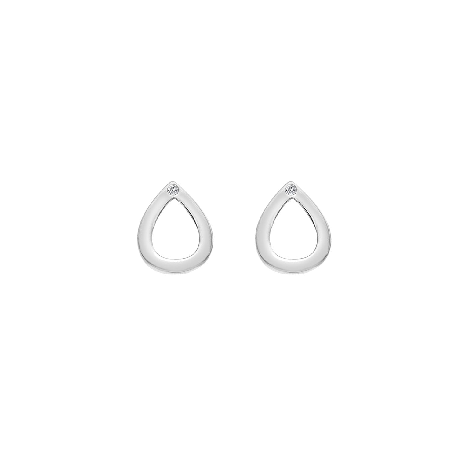 SILV TEARDROPS STUD HOT DIAMONDS AMULETS