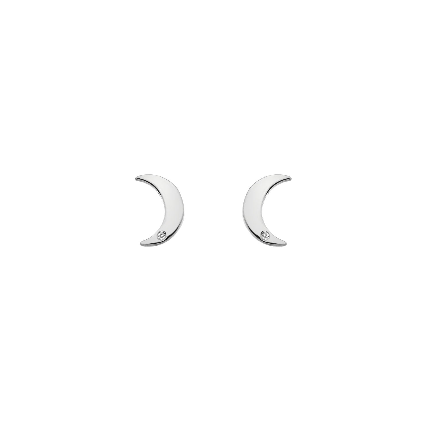 SILV CRESCENT STUD HOT DIAMONDS AMULETS