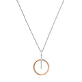 SILV ROSE PLTE CIRCULAR BAR PEND & SLIDER CH