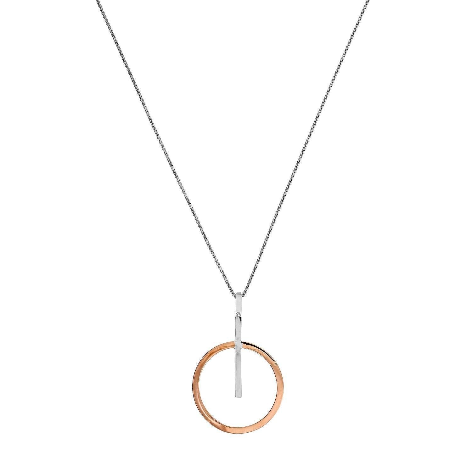 SILV ROSE PLTE CIRCULAR BAR PEND & SLIDER CH