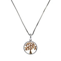 SILV RP & RG TREE OF LIFE ON BOX NECKLET