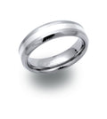 GNTS 6.5MM TITANIUM SILV INLAY RING