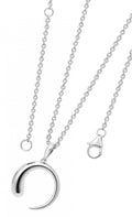LDS SILV CIRCULAR LUNA PENDANT 18" TRACE CH.