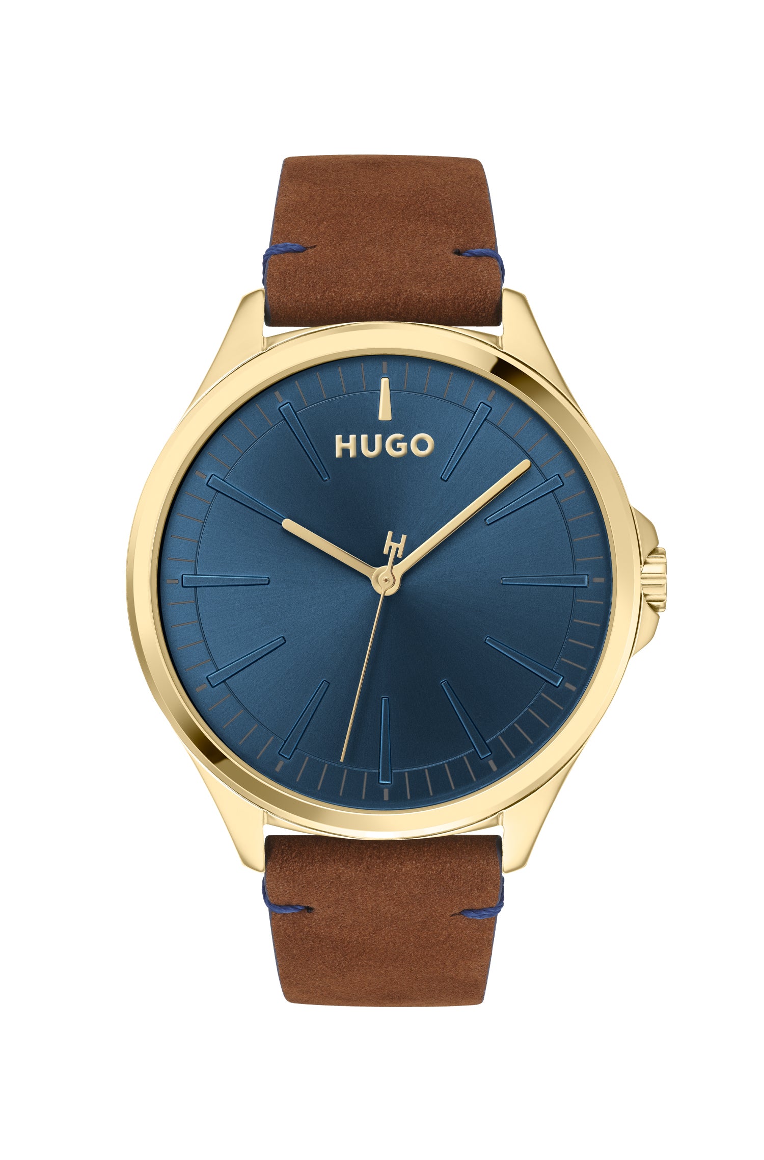 GNTS GP HUGO RND BLU DL. BRWN SUEDE SW
