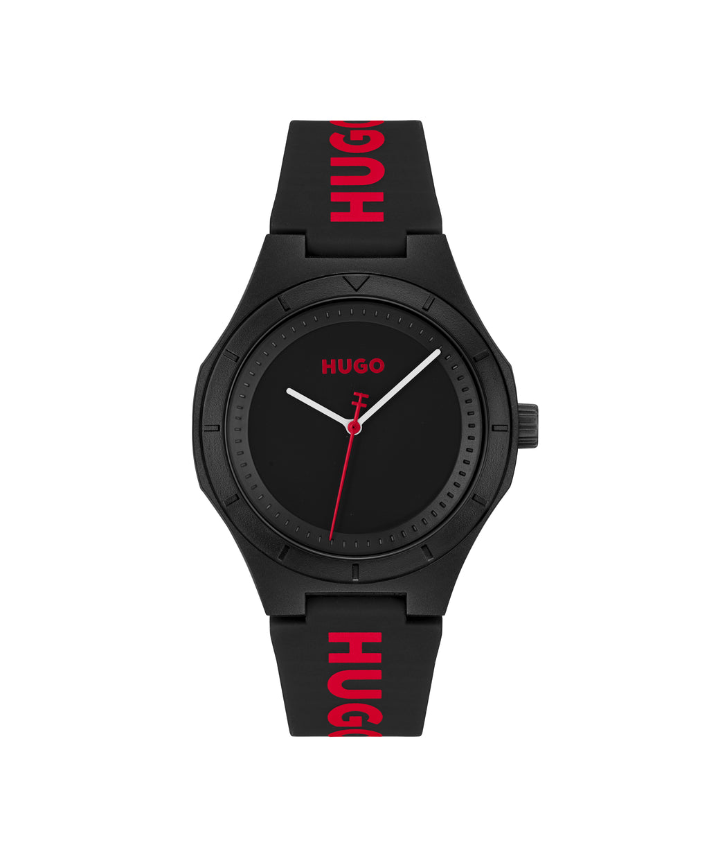 GNTS HUGO RND BLK DL. BLK SILICONE SW