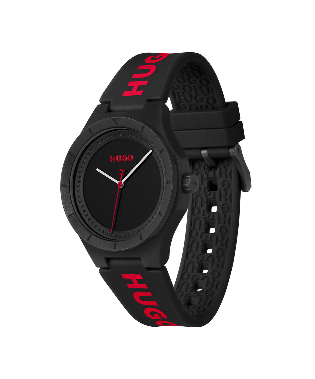 GNTS HUGO RND BLK DL. BLK SILICONE SW